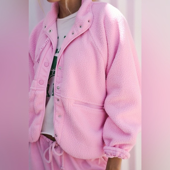 SOLD Free People Hit the Slopes Jacket in Prism Pink - Picture 1 of 6
